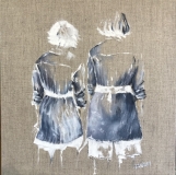 Mireille GIRBAUD - Lin femmes de dos