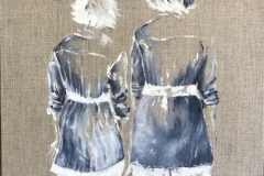 Mireille GIRBAUD - Lin femmes de dos