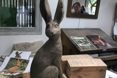 Jennifer Meunier - sculpture de grès - Lièvre