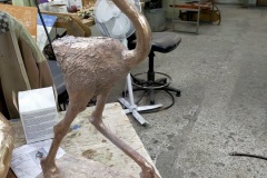 sculpture autruche bronze atelier Barthélémy Art