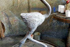 sculpture autruche bronze atelier Barthélémy Art