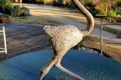 sculpture autruche bronze