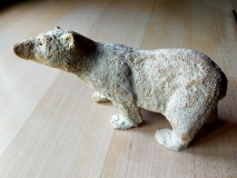 Nathalie - sculpture grès - ours
