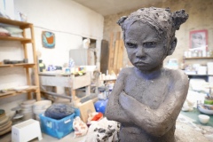 Pimprenelle - sculpture grès