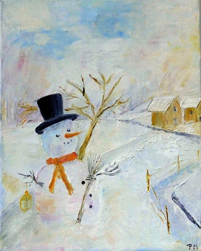 Patricia Mery - bonhomme de neige
