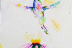 Patricia Mery - colibri et fleur